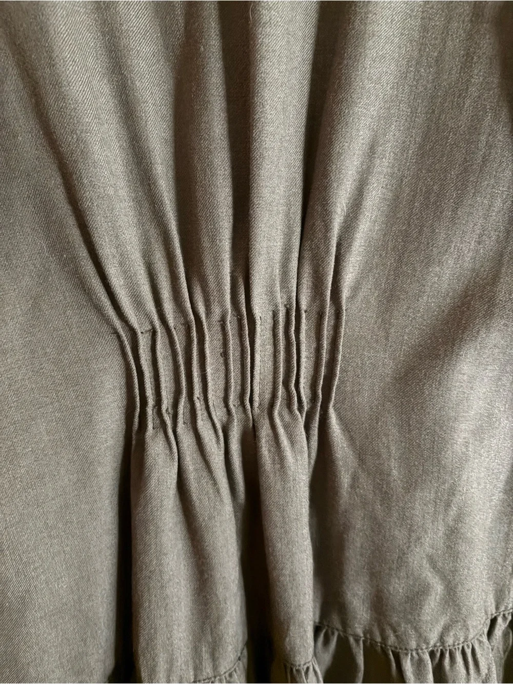 Free People Olive Sleeveless V-Neck Vest drop waist Button Dress size 6